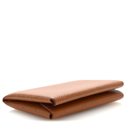 Hermes Epsom Calvi Duo Card Case Gold 4 of 8
