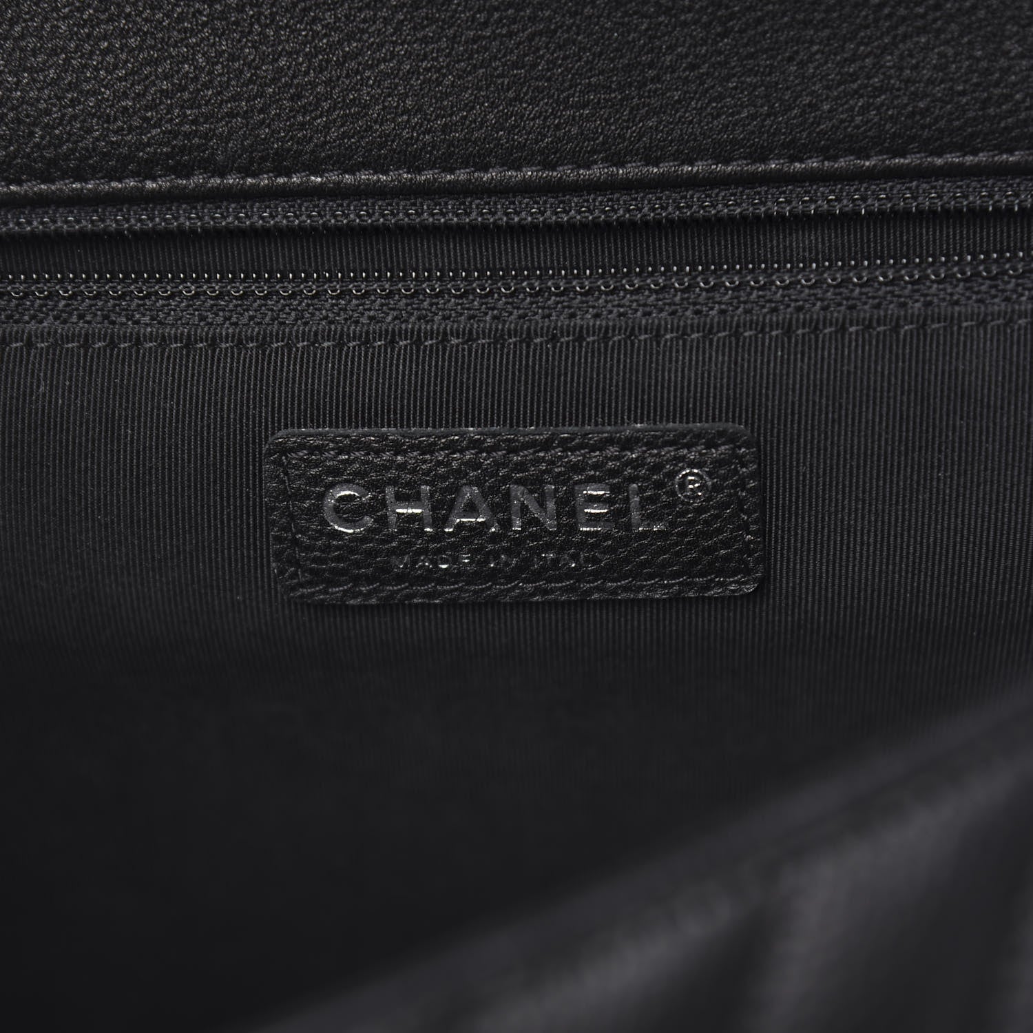 Chanel Caviar Chevron Quilted Large Puffy CC Flap Black 5 of 9