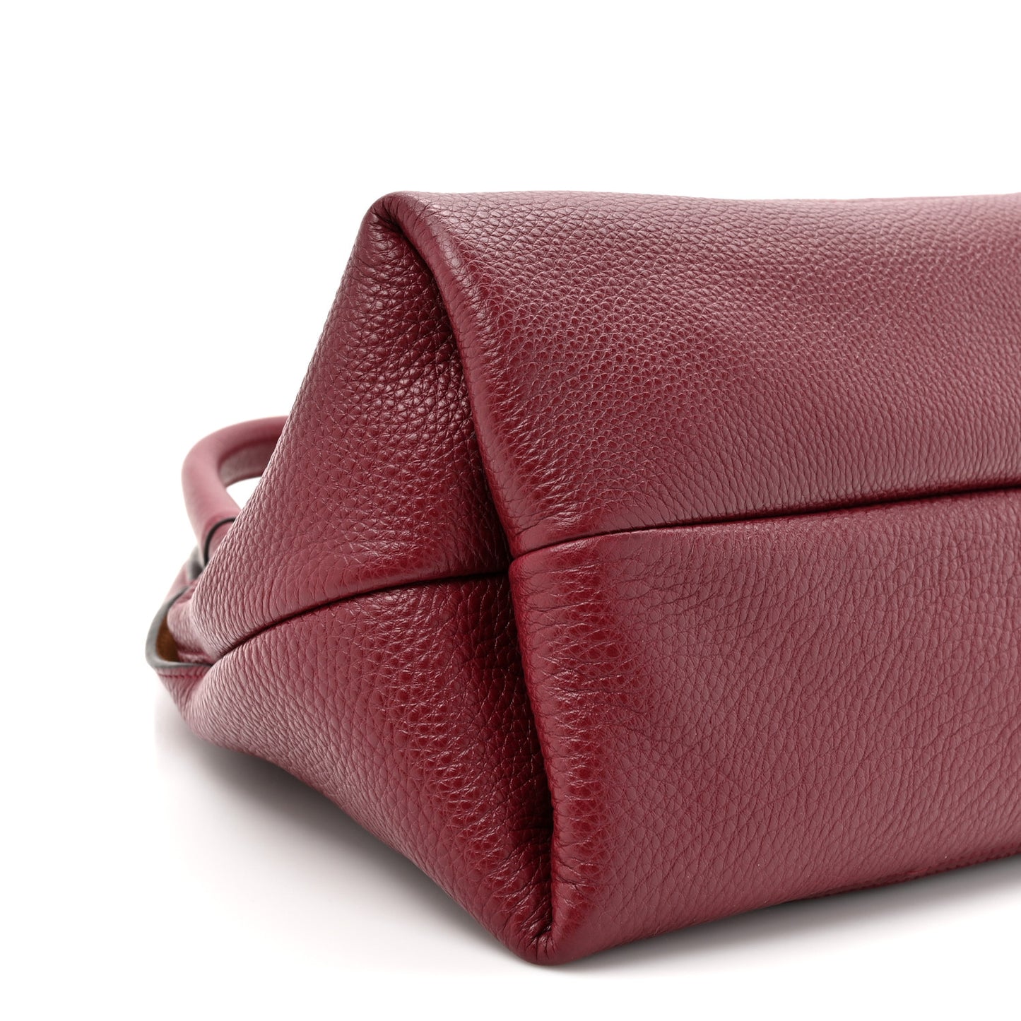 Grained Calfskin Softbit Medium Shoulder Bag Rosso Ancora