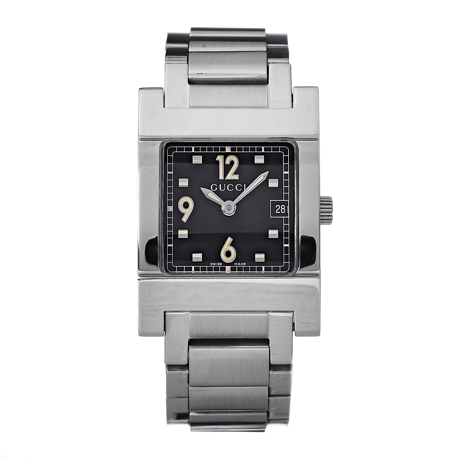 Gucci Stainless Steel 24mm 7700L Quartz Watch Black 1 of 6