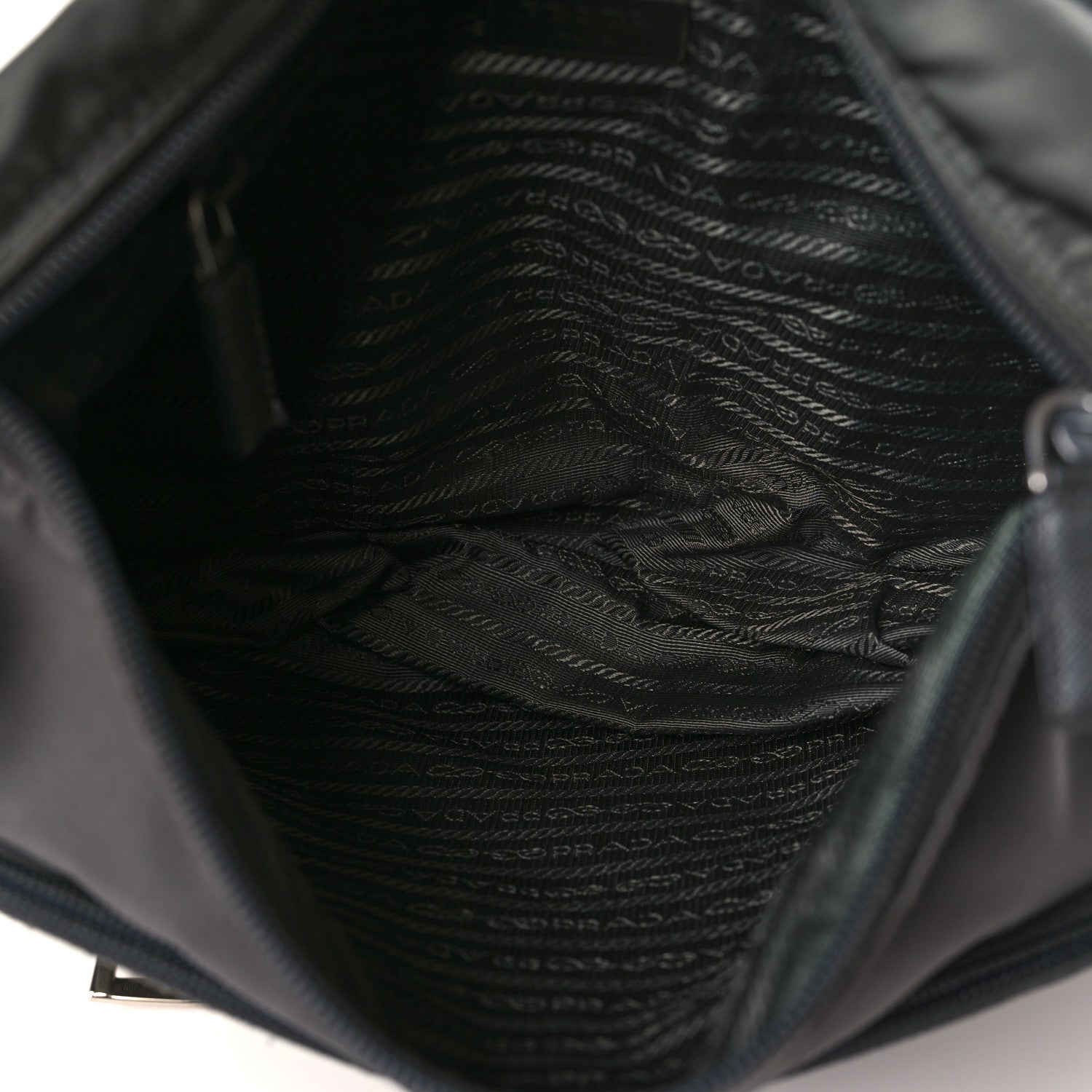 Prada Tessuto Nylon Saffiano Vela Messenger Bag Bosco 5 of 9
