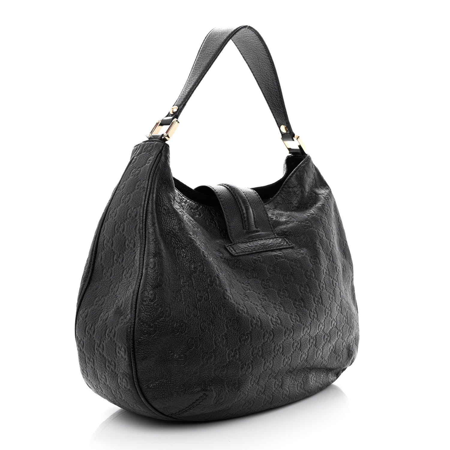 Gucci Guccissima Large New Ladies Web Hobo Black 3 of 14