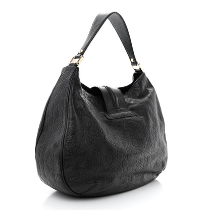 Gucci Guccissima Large New Ladies Web Hobo Black 3 of 14
