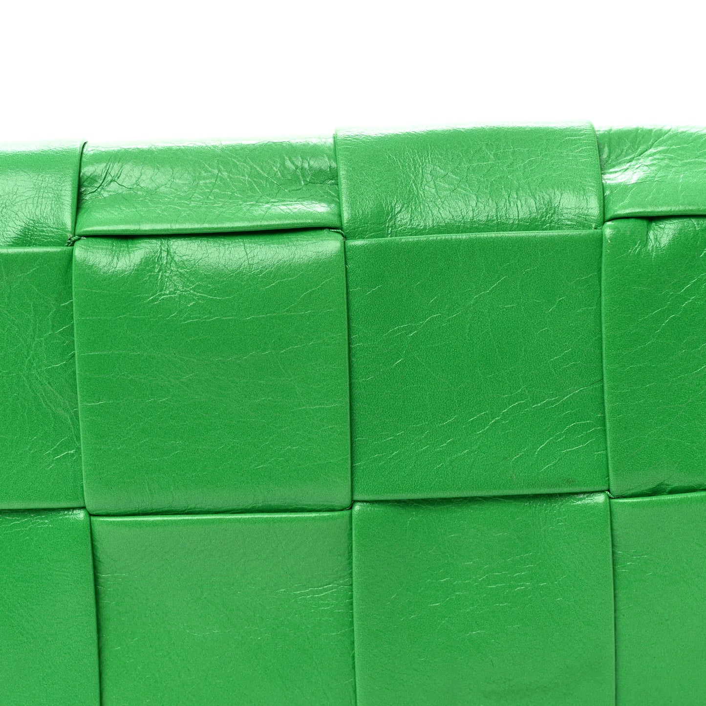 Paper Calfskin Intreccio Cassette Belt Bag Parakeet