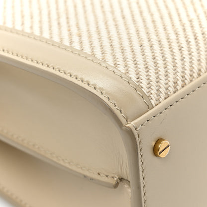 Saint Laurent Canvas Calfskin Mini Classic Monogram Cassandra Top Handle Beige Cream 14 of 15