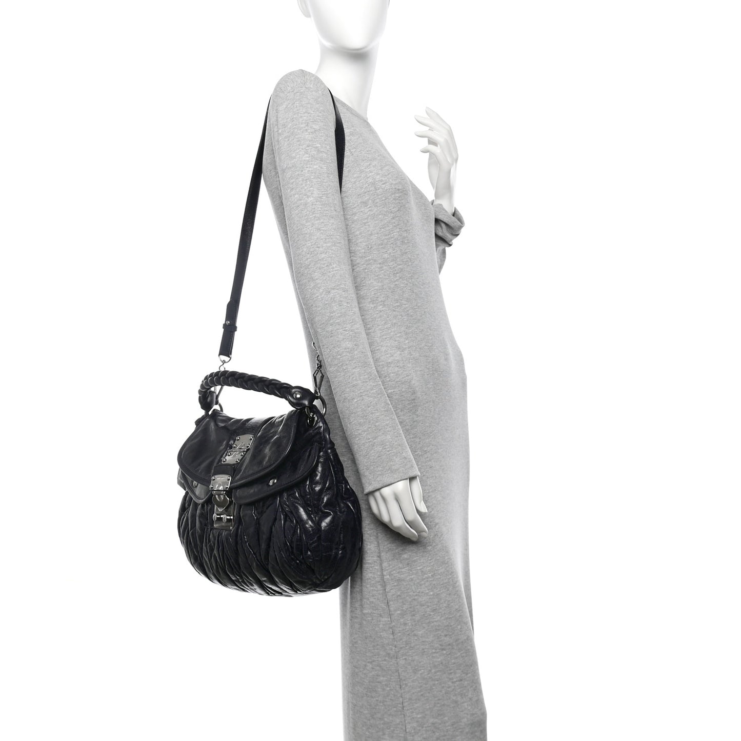Nappa Matelasse Lux Coffer Hobo Bluette