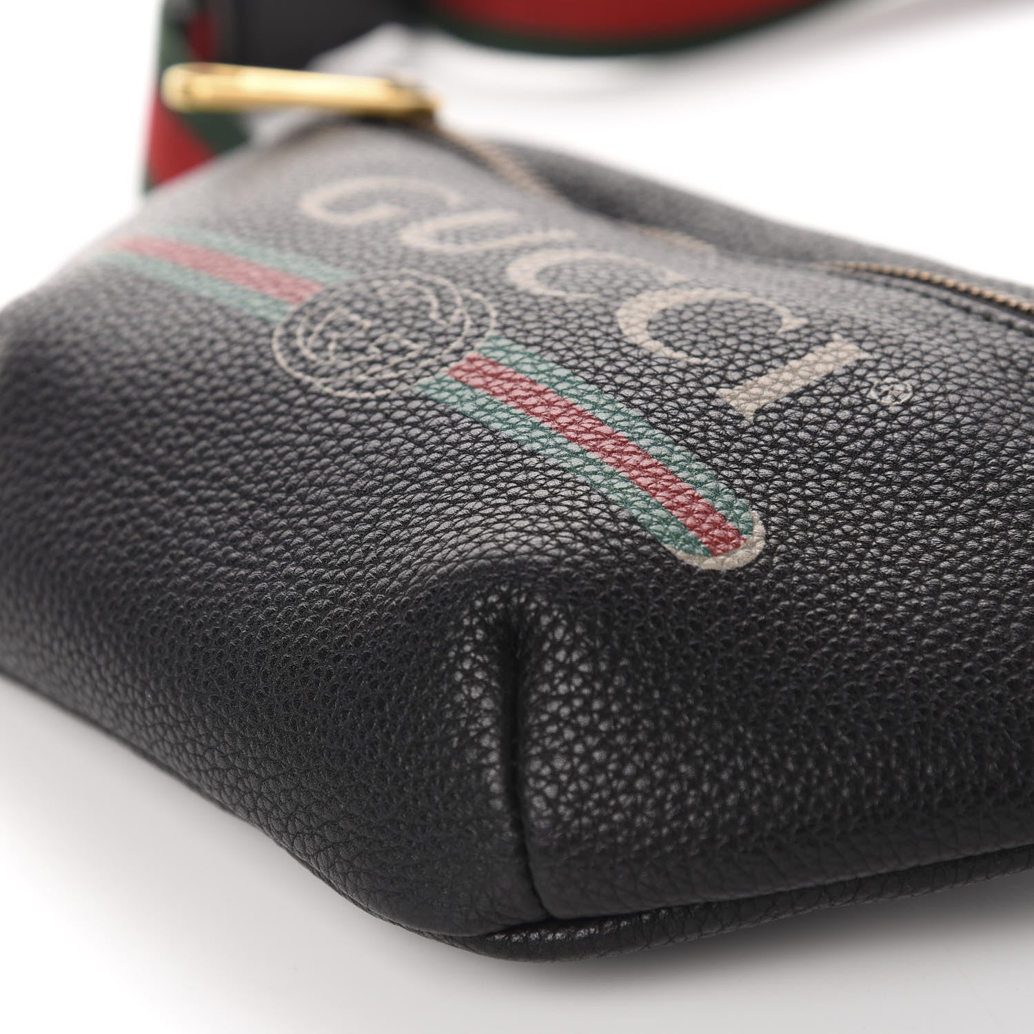 Gucci Grained Calfskin Small Logo Belt Bag Black 7 of 10