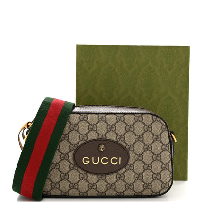 Gucci GG Supreme Monogram Web Neo Vintage Shoulder Bag Beige New Acero Crop 13 of 13