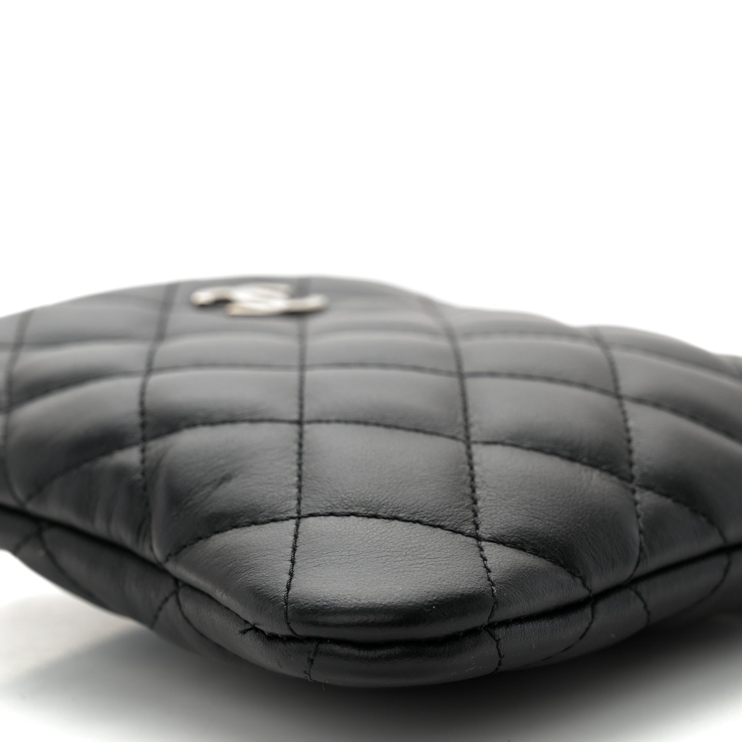 Lambskin Quilted Crossbody Bag Black