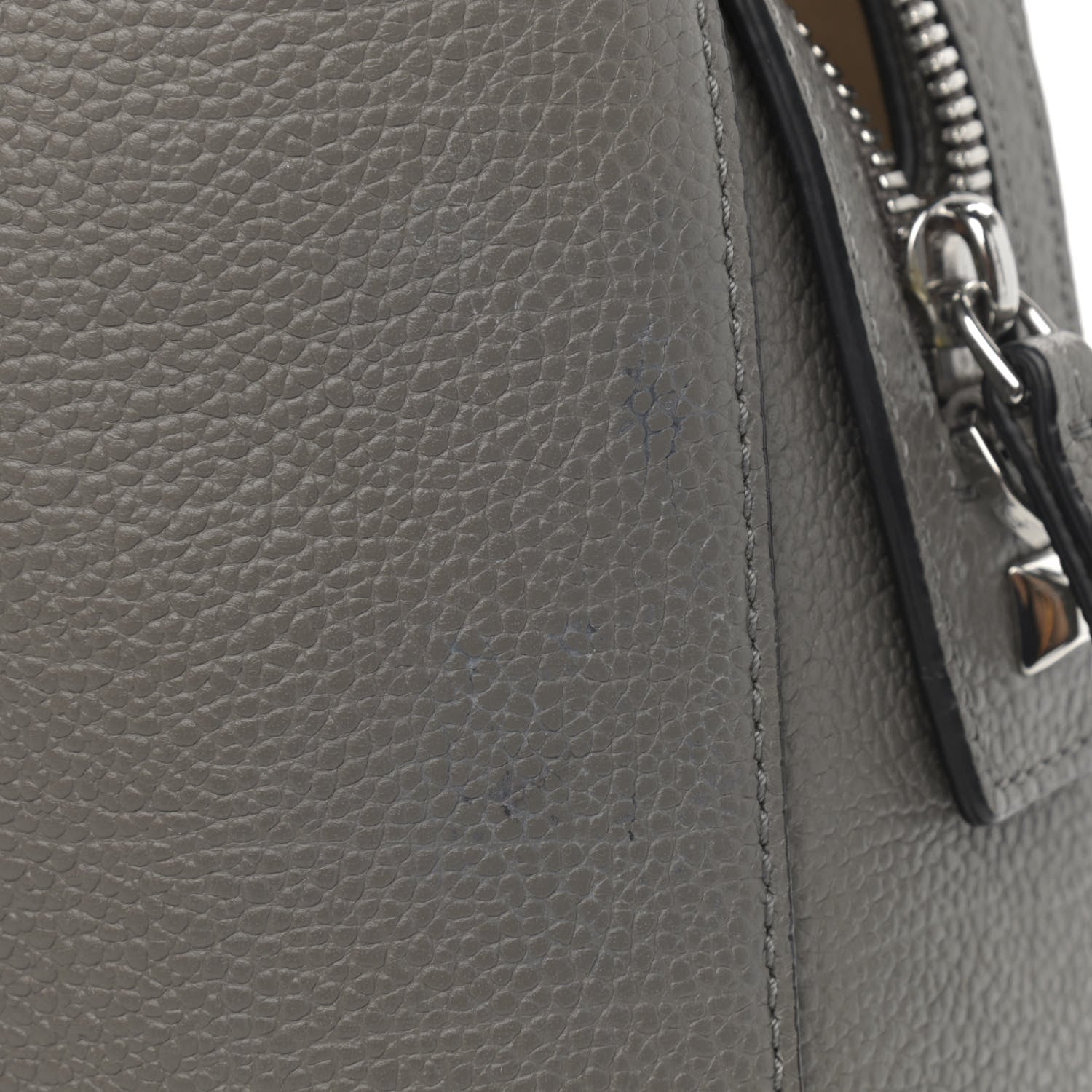 MCM Grained Calfskin Large Ella Boston Grey 11 of 12
