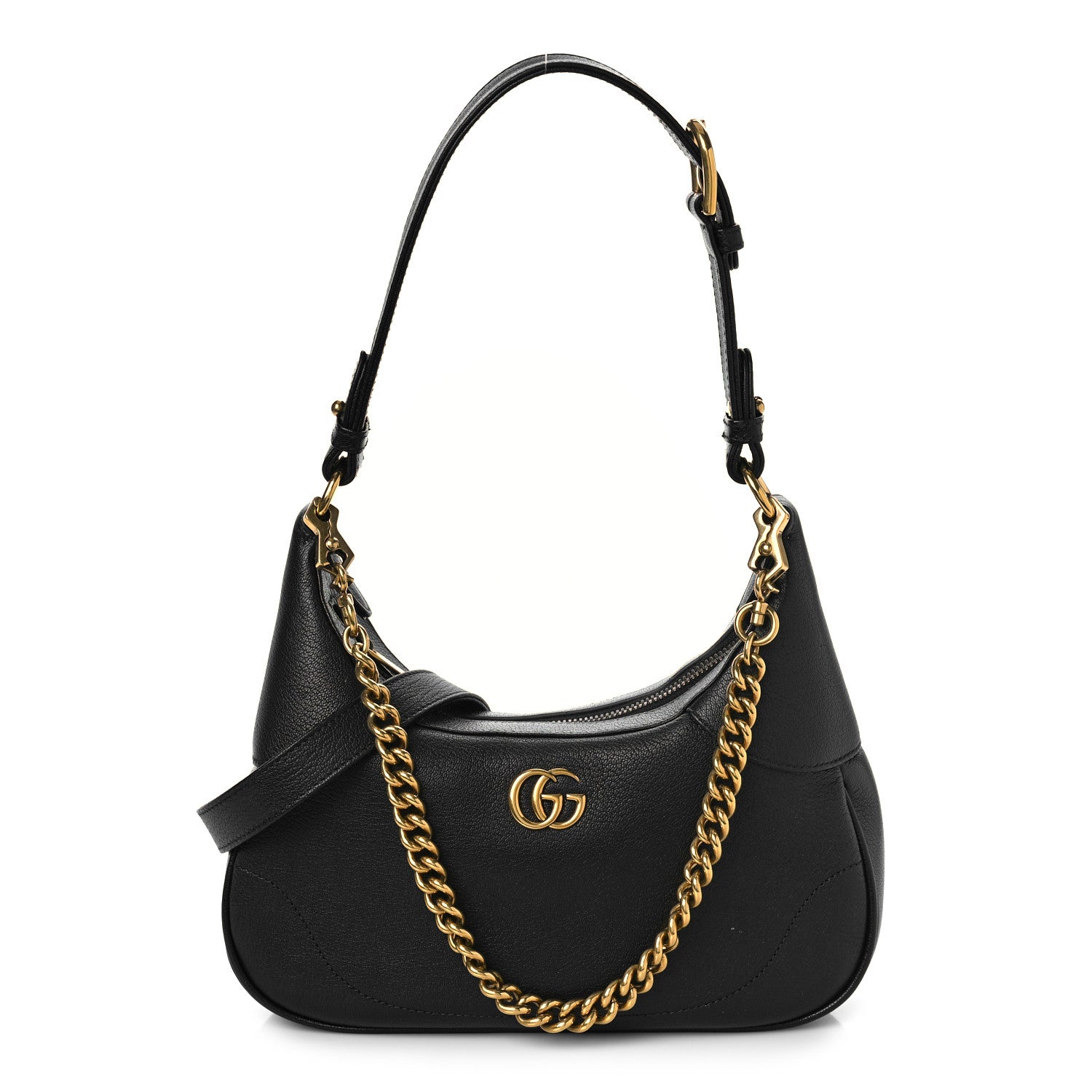 Gucci Goatskin Small Aphrodite Shoulder Bag Black 2 of 10