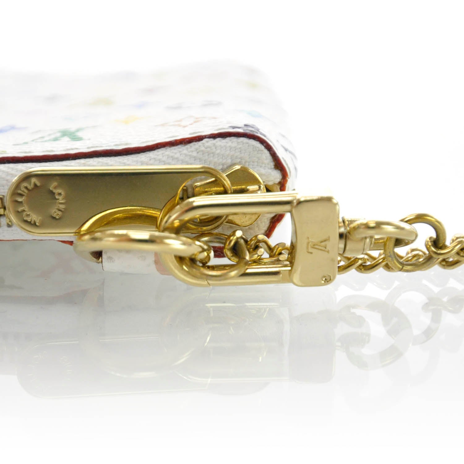 Louis Vuitton Monogram Multicolor Zippy Coin Purse Compact Wallet White 4 of 10