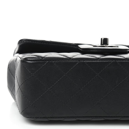 Chanel Lambskin Quilted Mini Rectangular Flap So Black 6 of 9
