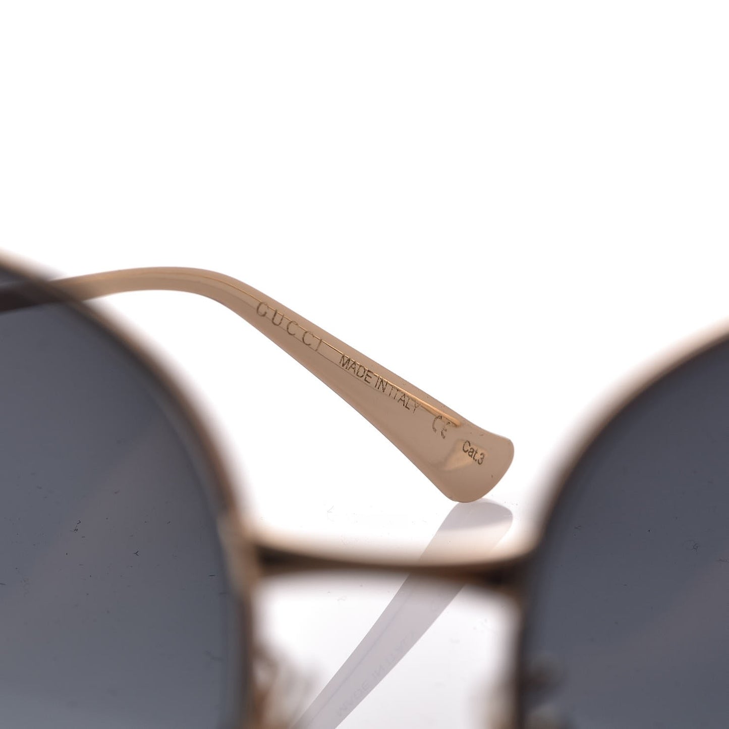 Metal Oversized Round Frame GG0225S Sunglasses Gold