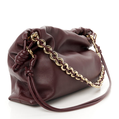 Loewe Mellow Nappa Donut Chain Large Flamenco Knot Clutch Dark Burgundy 3 of 11