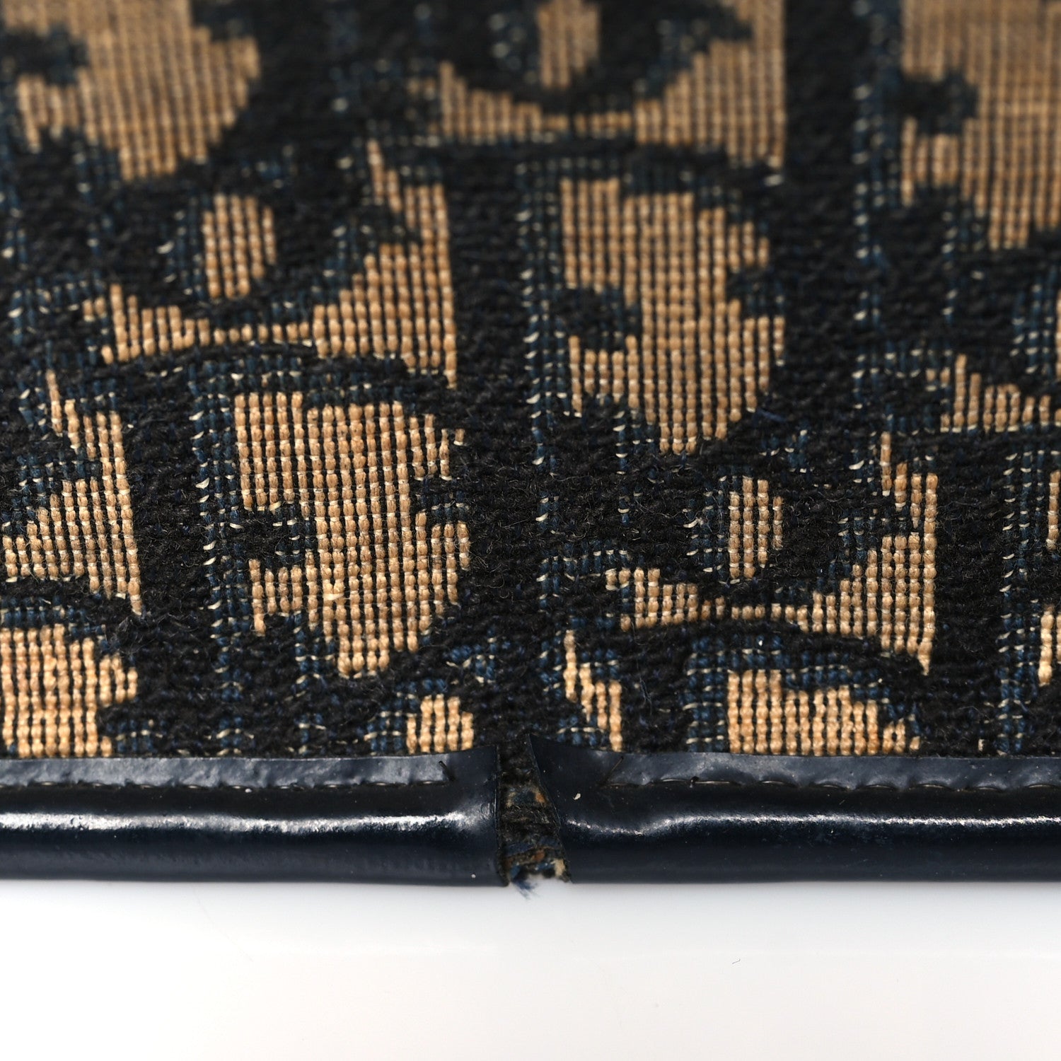 Christian Dior Monogram Trotter Shoulder Bag Navy Blue 9 of 11