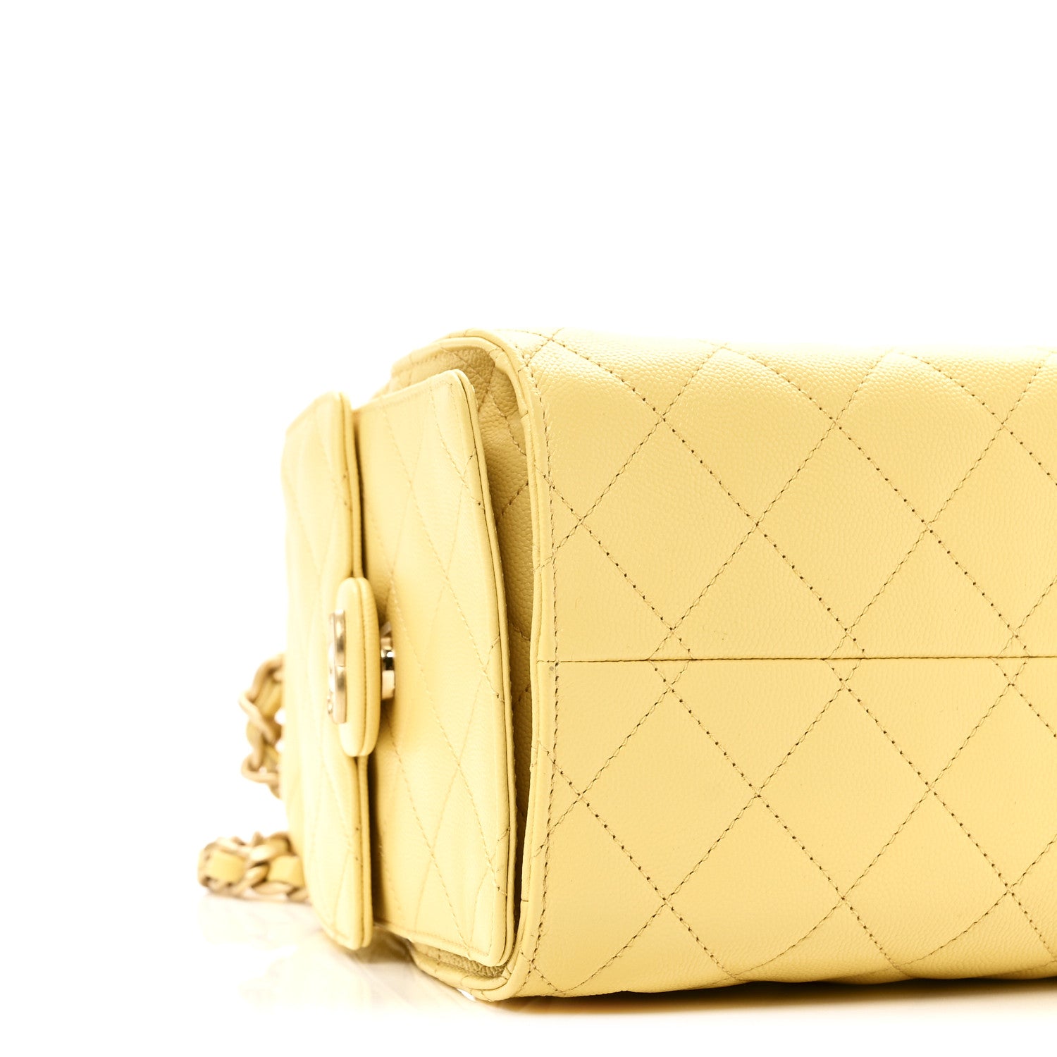 Chanel Caviar Quilted Small Chanel 25 Handbag Light Yellow 1852170