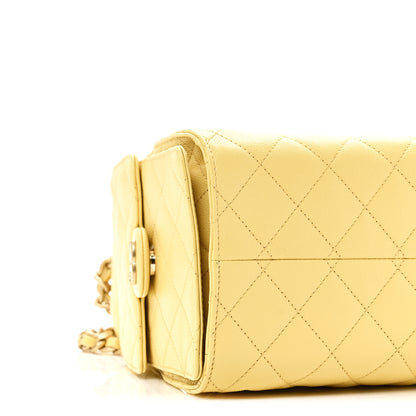 Chanel Caviar Quilted Small Chanel 25 Handbag Light Yellow 9 of 11