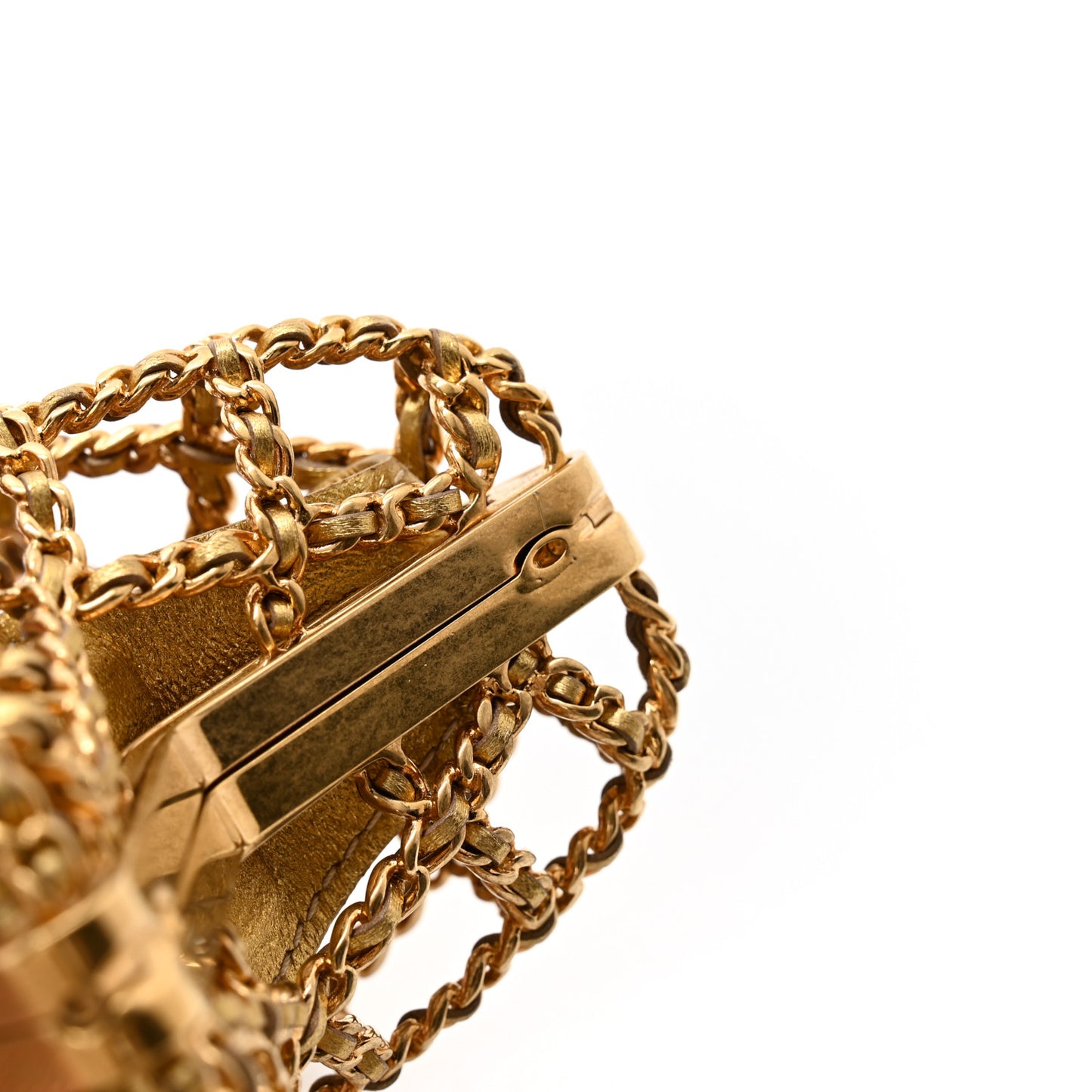 Metal CC Star Minaudiere Crossbody Gold