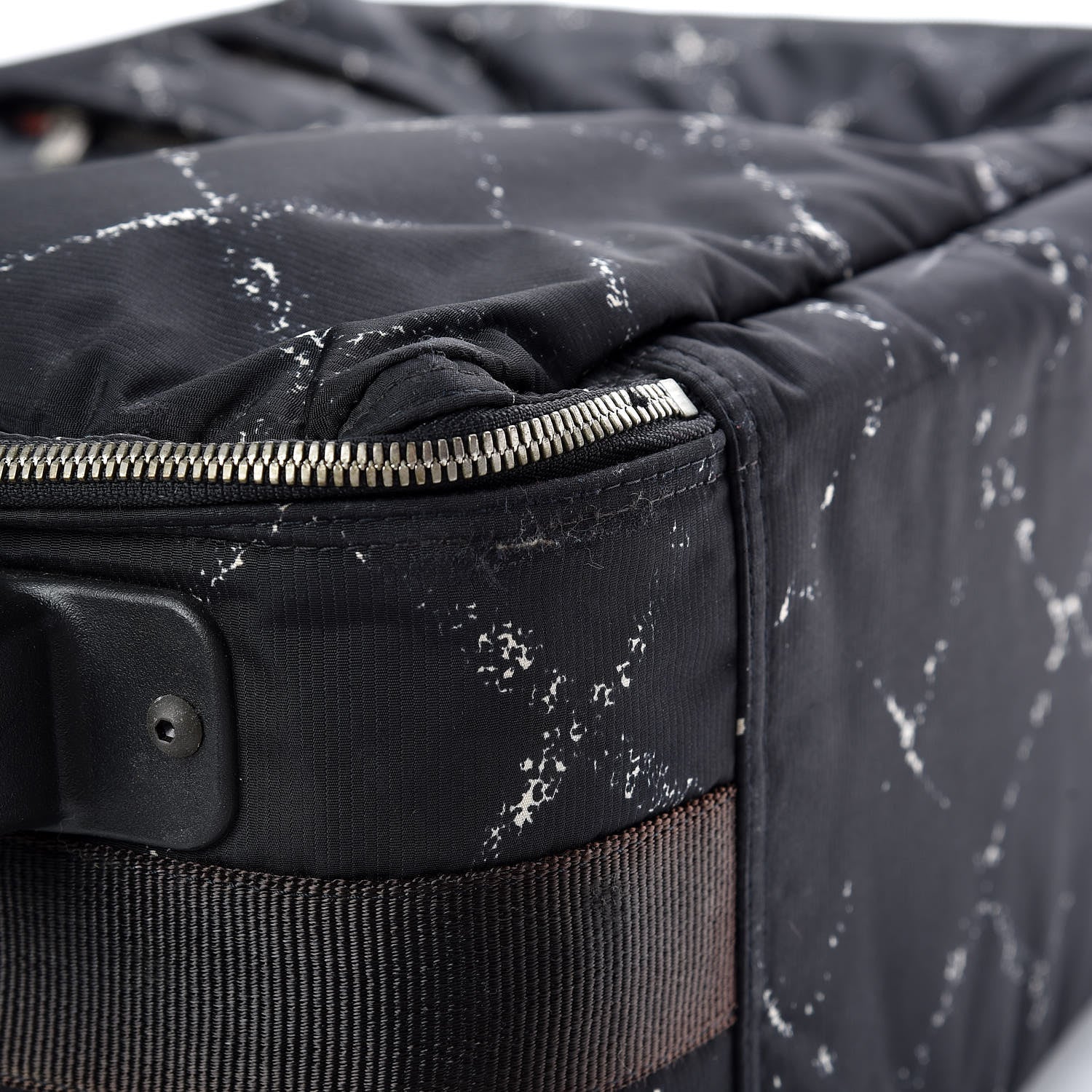Chanel Nylon Travel Trolley Rolling Luggage Black 11 of 27
