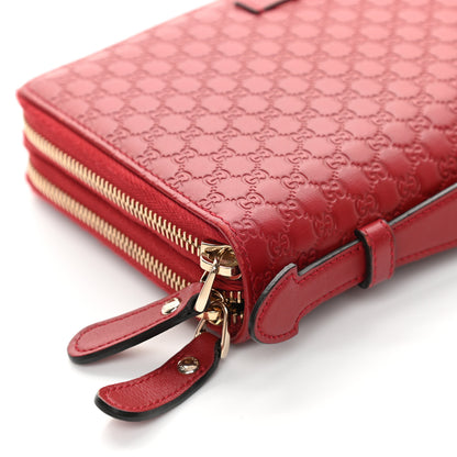 Gucci Microguccissima Zip Around Top Handle Travel Wallet Red 15 of 18