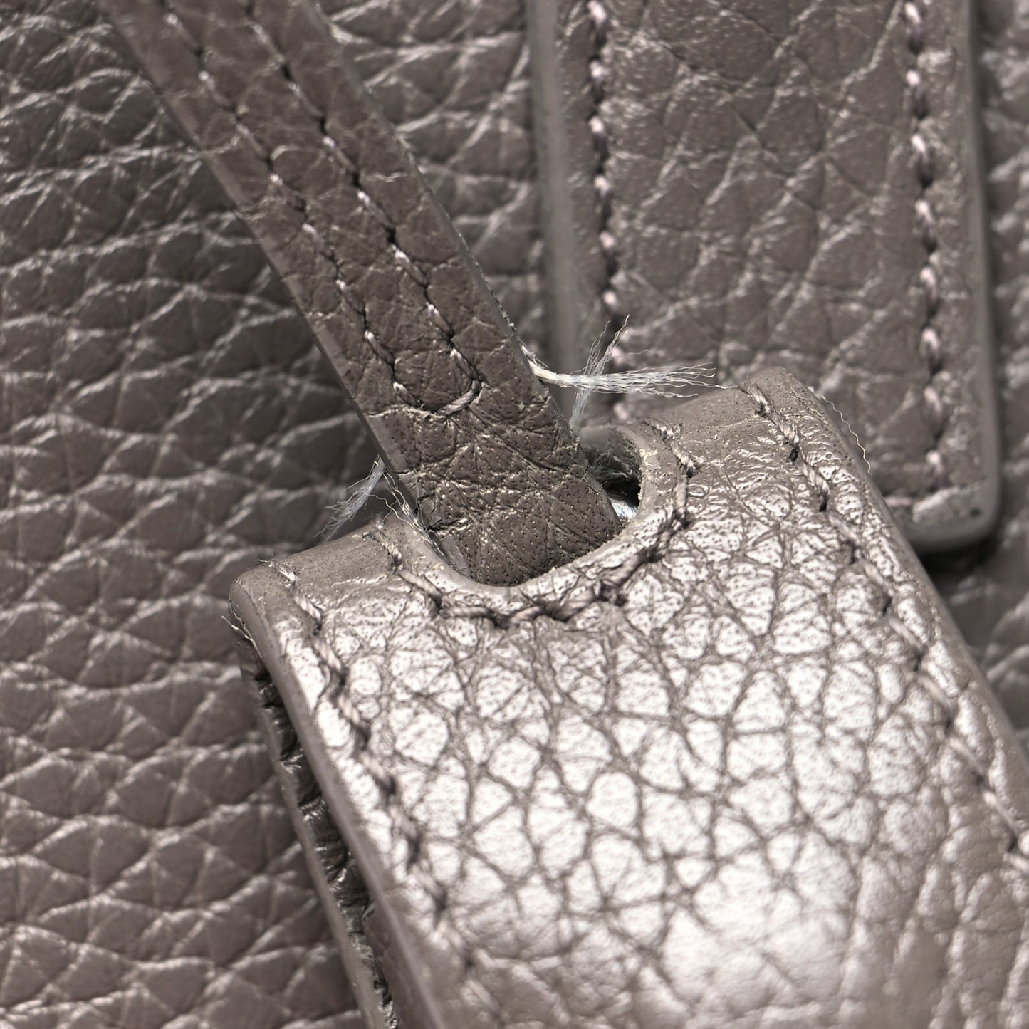 Grained Calfskin Nano Sac De Jour Fog