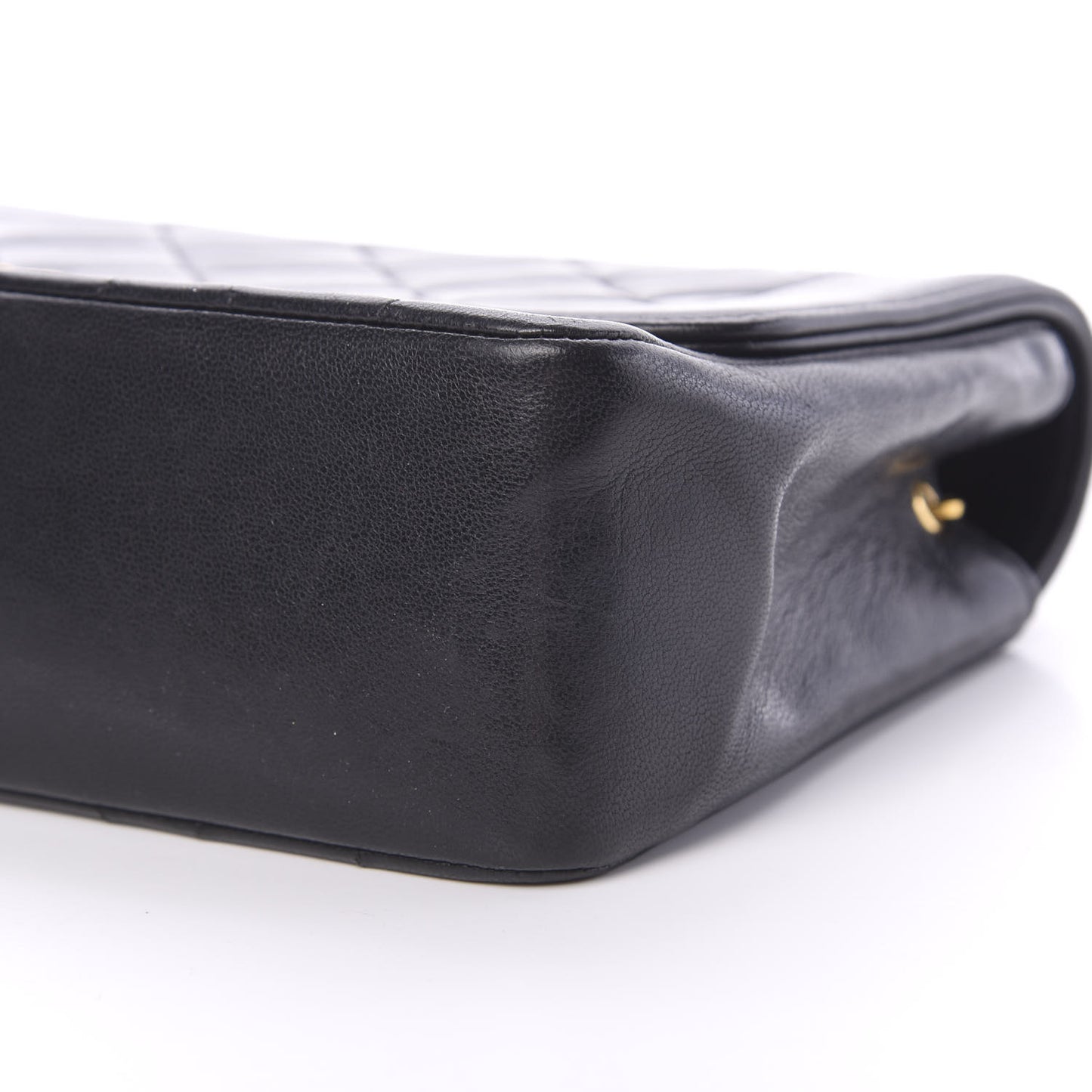 Lambskin Quilted Medium Single Flap Black