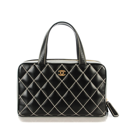 Chanel Calfskin Contrast Stitch Surpique Bowler Black 1 of 8