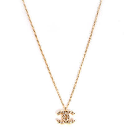 Chanel Crystal CC Necklace Gold 1 of 5