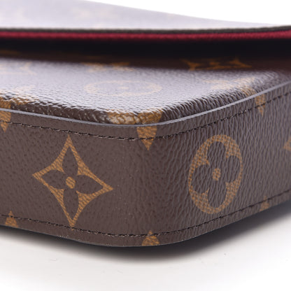 Louis Vuitton Monogram Pochette Felicie Chain Wallet Fuchsia 11 of 12