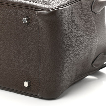 Hermes Taurillon Clemence Lindy 30 Chocolate 10 of 10