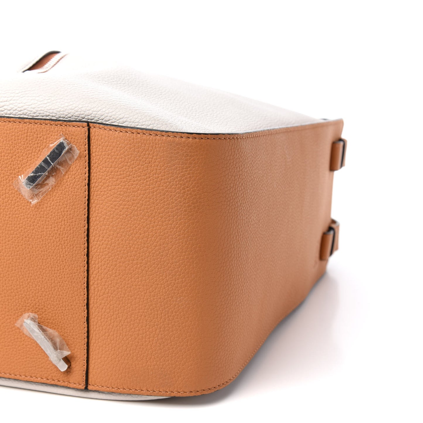 Calfskin Medium Hammock Shoulder Bag Tan White