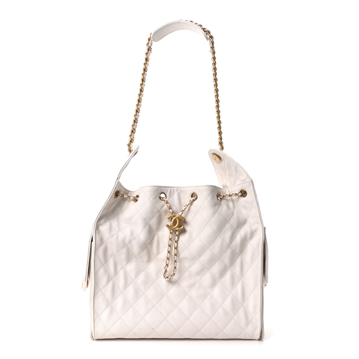 Chanel Caviar Quilted Medium Chanel 25 Handbag White 1 of 11