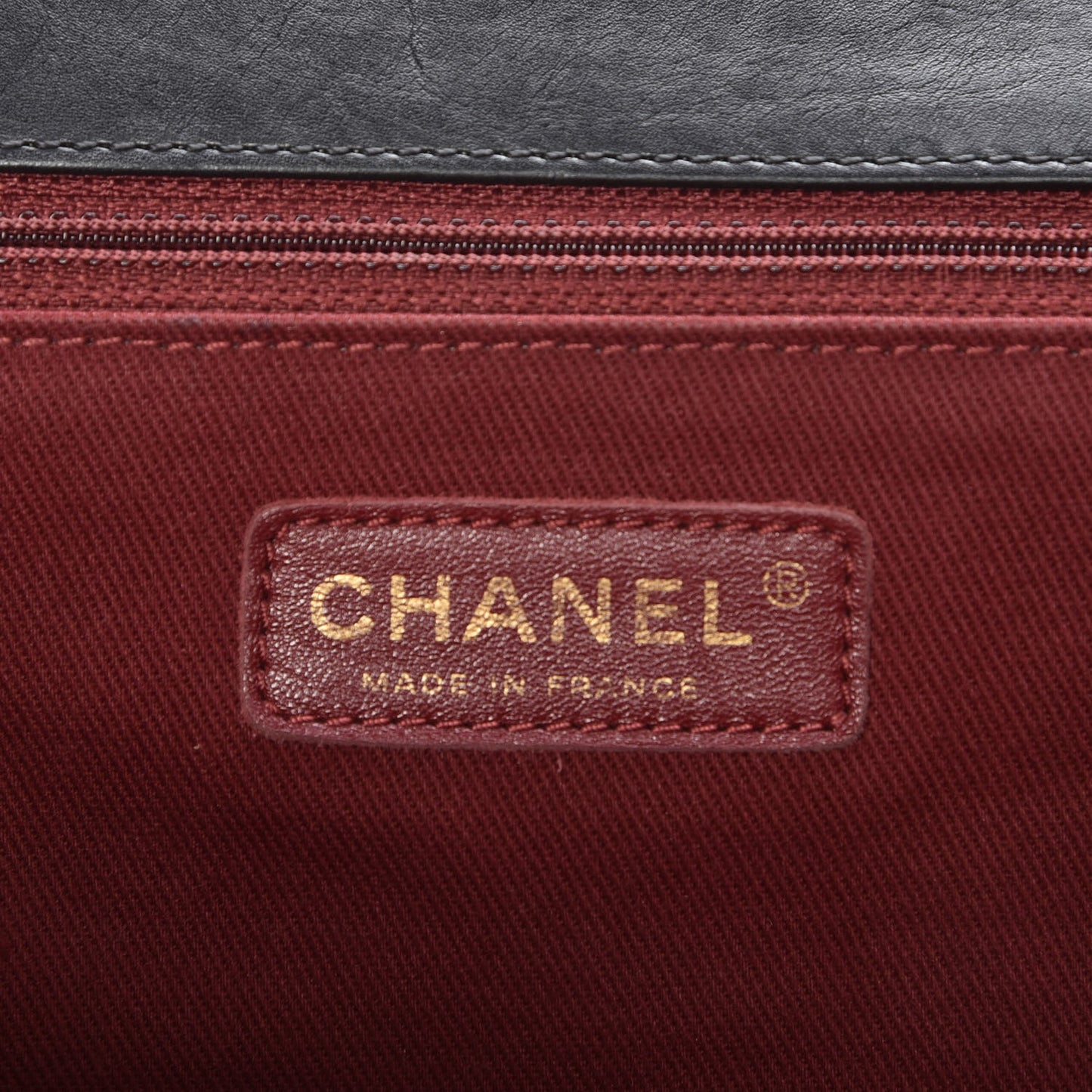 Aged Calfskin Quilted Large Pondichery Flap Black