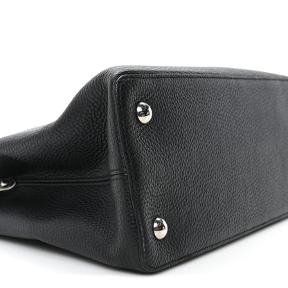 Louis Vuitton Taurillon Snakeskin Capucines MM Black 8 of 9