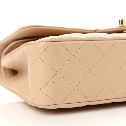 Chanel Caviar Quilted Medium Double Flap Beige 9 of 12