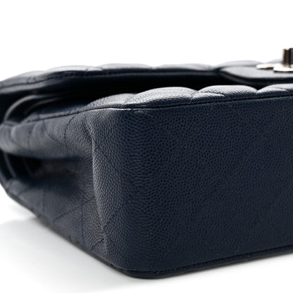 Chanel Caviar Quilted Small Double Flap Blue 9 of 10