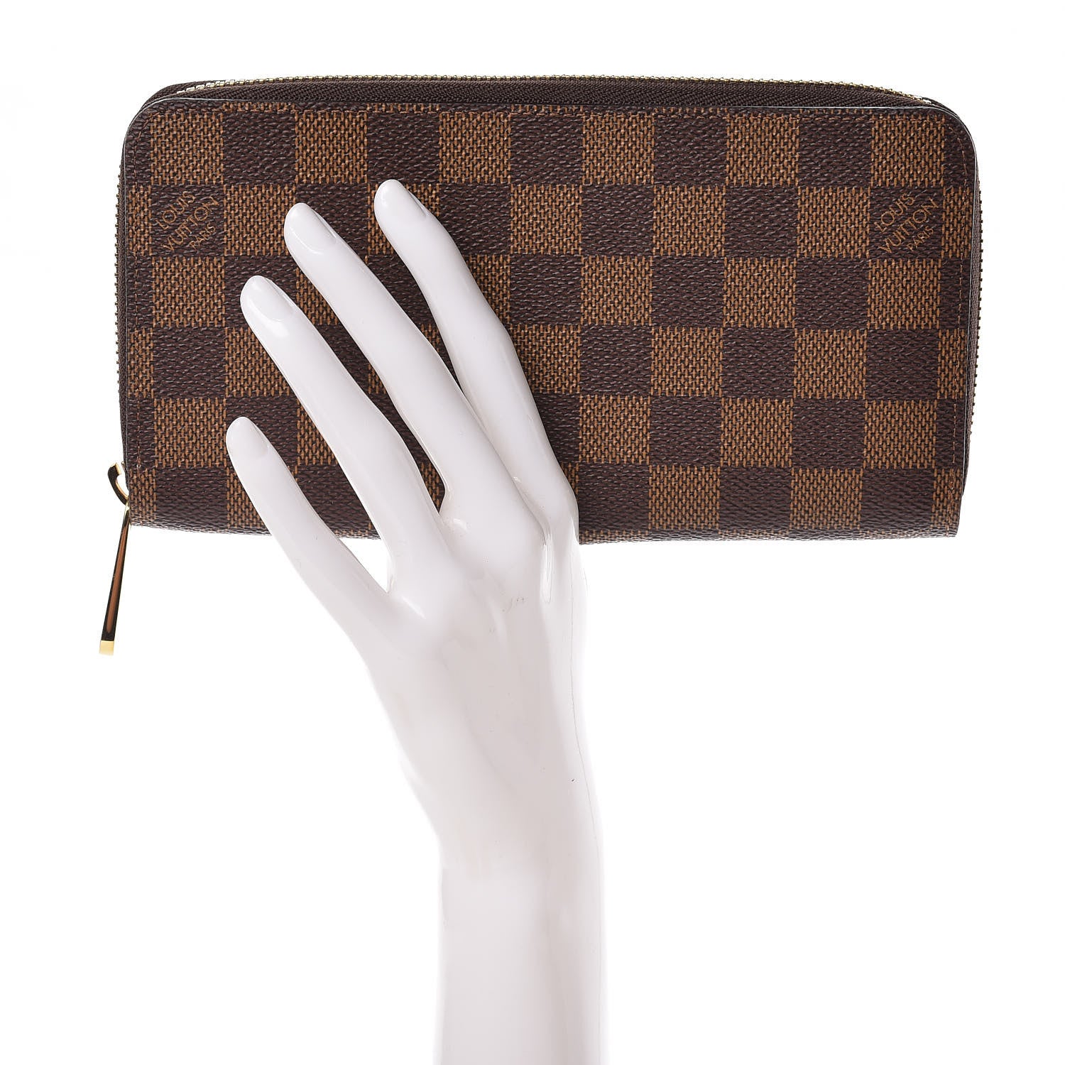 Louis Vuitton Damier Ebene Zippy Wallet Rose Ballerine 2 of 8