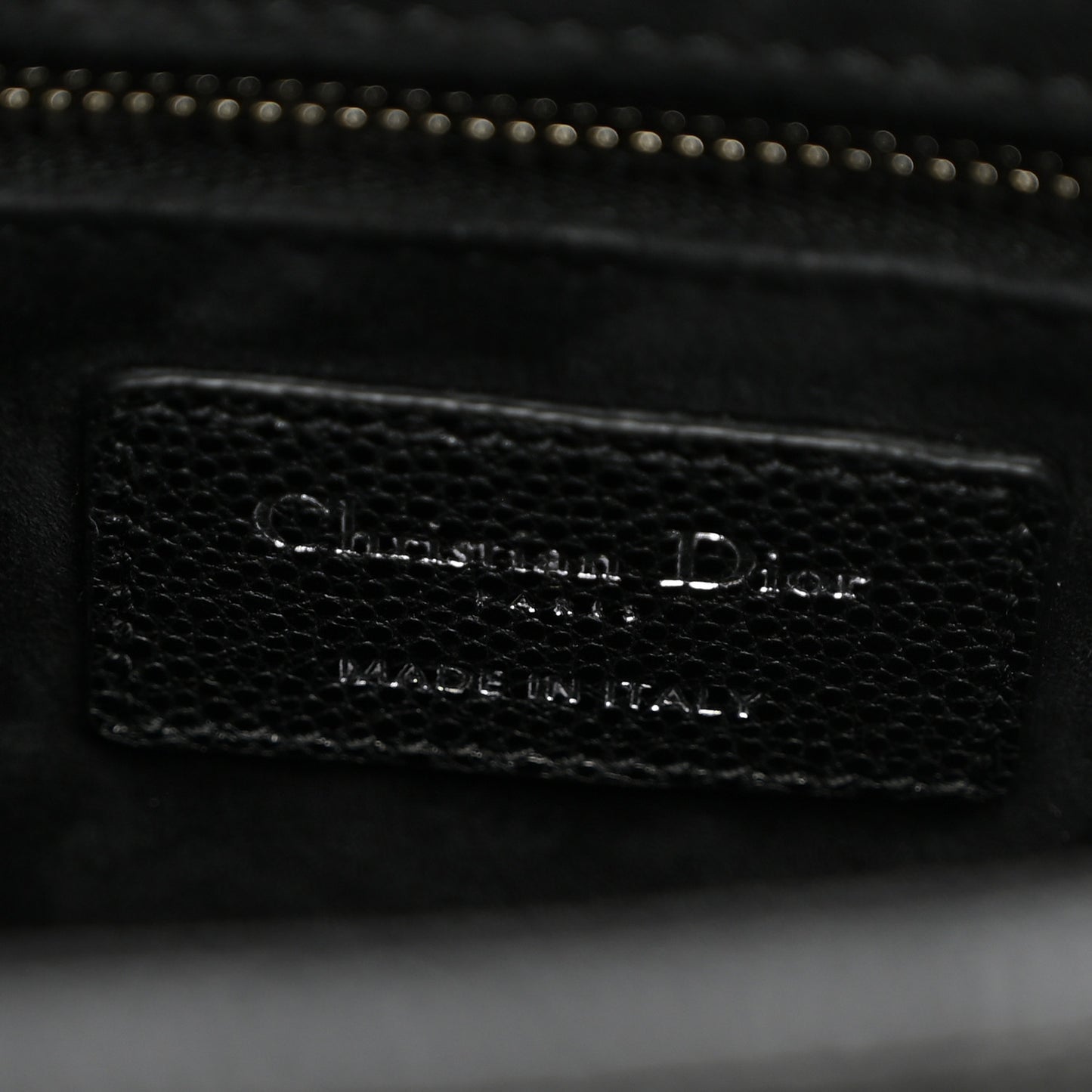Grained Calfskin Cannage Medium Lady Dior Black