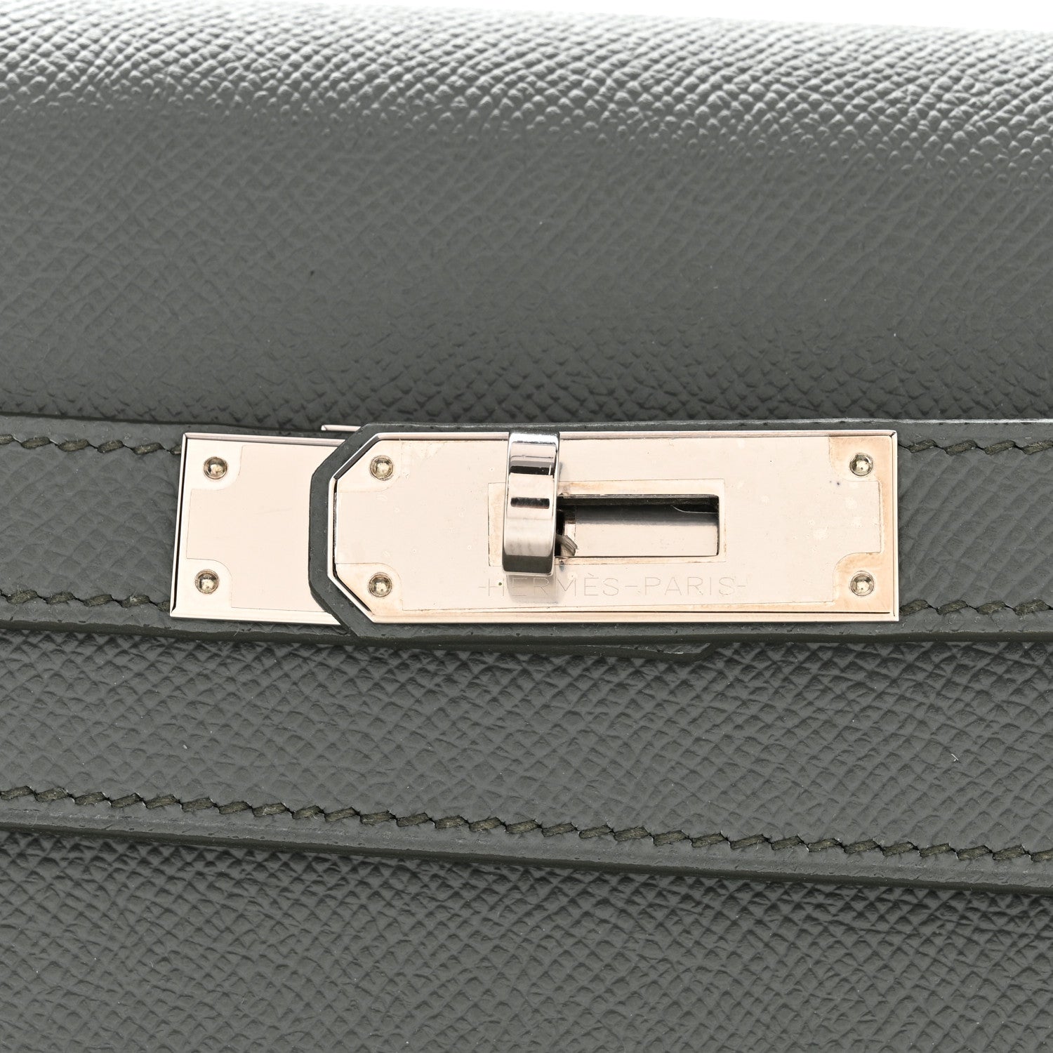 Hermes Epsom Kelly Depeches 25 Pouch Vert Amande 8 of 9