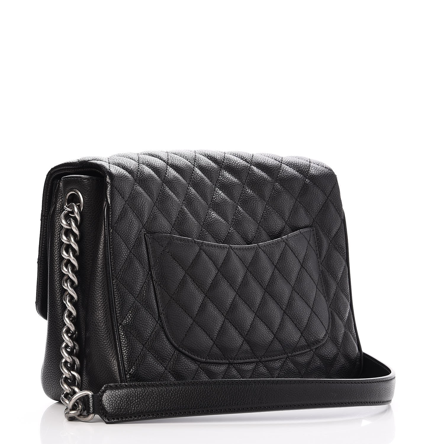 Chanel Caviar Quilted Medium Rock In Rome Single Flap Black 3 of 8