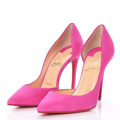 Christian Louboutin Suede Iriza 100 Pumps 35 Pink 3 of 8