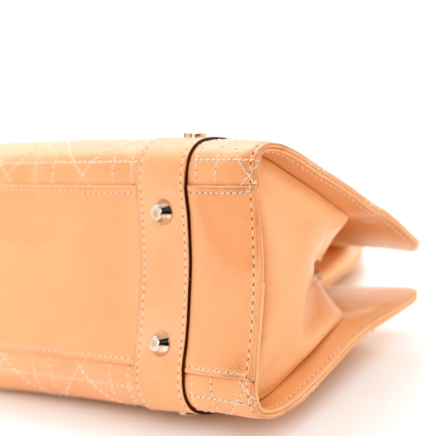 Christian Dior Calfskin Cannage Stitched Small East West Lady Dior Camel 9 of 9