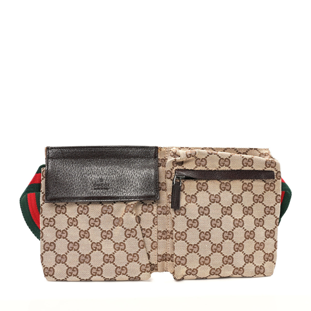 Gucci Monogram Web Belt Bag Dark Brown 1 of 9