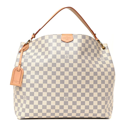Louis Vuitton Damier Azur Graceful MM Rose Ballerine 1 of 15