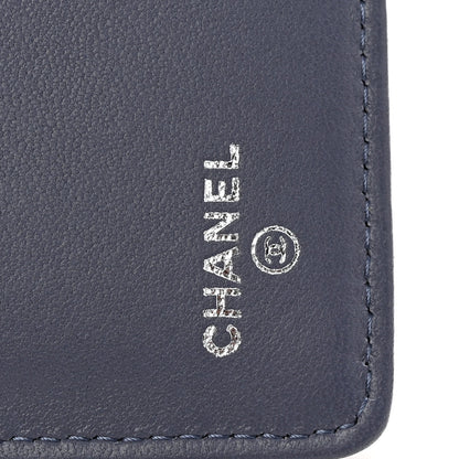 Chanel Lambskin Quilted Yen Wallet Blue 6 of 9