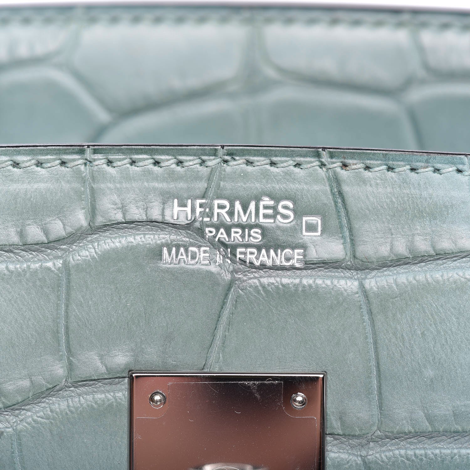 Hermes Matte Alligator Birkin 35 Ciel 17 of 33