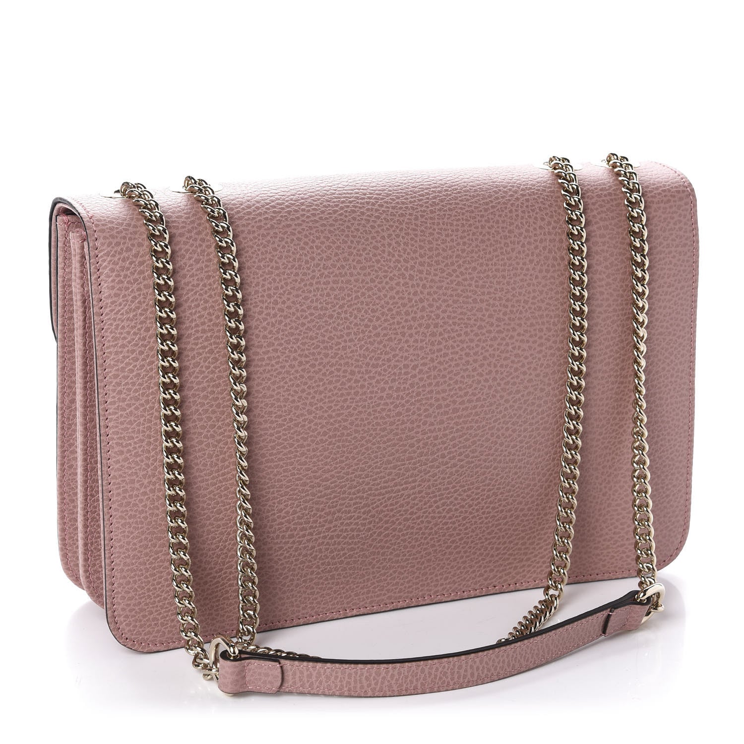 Gucci Dollar Calfskin Interlocking G Shoulder Bag Soft Pink 3 of 10