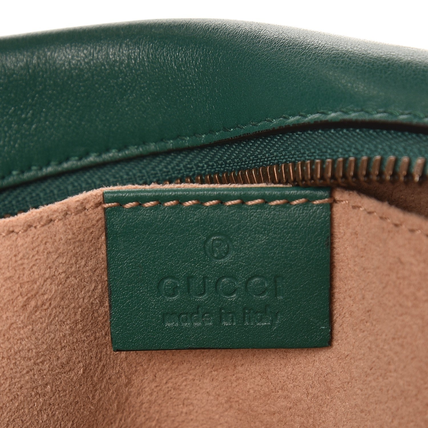 Gucci Calfskin Matelasse Small GG Marmont Chain Shoulder Bag Emerald Green 6 of 7