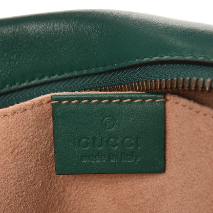 Gucci Calfskin Matelasse Small GG Marmont Chain Shoulder Bag Emerald Green 6 of 7